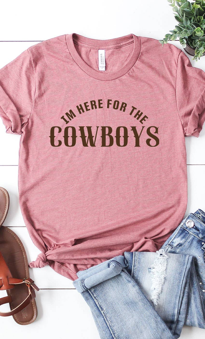 Here For The Cowboys White Corded Graphic Sweatshirt